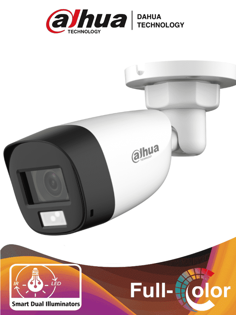 DAHUA HAC-HFW1500CL-IL-A - Camara Bullet de 5 Megapixeles/ Iluminación Dual Inteligente + FullColor/ Lente de 2.8mm/ 106 Grados de Apertura/ 20 Metros de IR y Luz Visible/ Micrófono Integrado/ IP67/ Soporta: CVI/CVBS/AHD/TVI/ DAHUA HAC-HFW1500CL-IL-A - Camara Bullet de 5 Megapixeles/ Iluminación Dual Inteligente + FullColor/ Lente de 2.8mm/ 106 Grados de Apertura/ 20 Metros de IR y Luz Visible/ Micrófono Integrado/ IP67/ Soporta: CVI/CVBS/AHD/TVI/